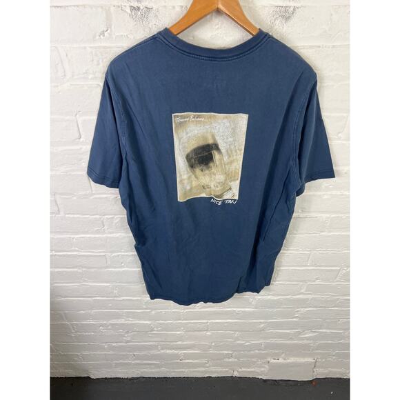 Tommy Bahama Men's Crew-Neck T-Shirt Short Sleeves Relaxed Fit Navy Size Large - Picture 3 of 4